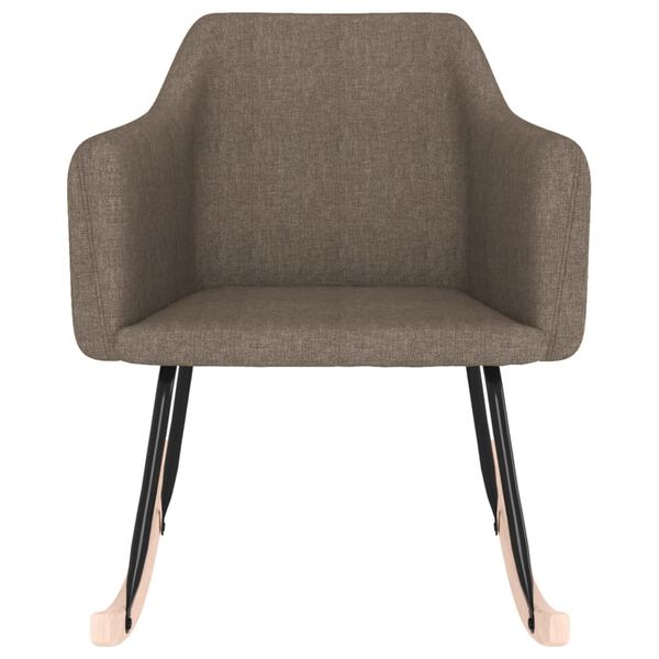 vidaXL Schaukelstuhl Taupe Stoff