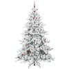 vidaXL K&uuml;nstlicher klappbarer Weihnachtsbaum Wei&szlig; 240 cm PVC und Stahl