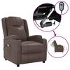 vidaXL Massagesessel Elektrisch Braun Kunstleder