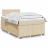 vidaXL Boxspringbett mit Matratze Creme 120x200 cm Stoff