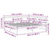 vidaXL Massivholzbett mit Regal ohne Matratze Wachsbraun 200x200 cm