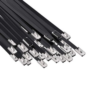vidaXL Kabelbinder 50 stk. 4,6 x 600 mm Schwarz