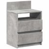 vidaXL Nachttisch mit 2 Schubladen Betongrau 40x33x60 cm