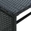 vidaXL 4-tlg. Garten-Lounge-Set mit Auflagen Poly Rattan Schwarz