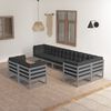 vidaXL 8-tlg. Garten-Lounge-Set mit Kissen Massivholz Kiefer