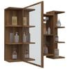 vidaXL Bad-Spiegelschrank Braun Eiche-Optik 80x20,5x64cm Holzwerkstoff