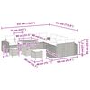 vidaXL Gartensofa-set mit Kissen 13 pcs Beige Poly-Rattan