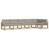 vidaXL Outdoor-Sofagarnitur 4 pcs Wei&szlig; und Hellgrau Polyester