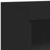 vidaXL Sideboard mit LED-Leuchten Schwarz 162x37x100 cm
