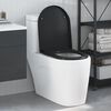 vidaXL Toilettensitz Schwarz 49 x 36 x 4 cm Duroplast