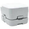 vidaXL Camping-Toilette Grau und Wei&szlig; 41,5 x 36,5 x 30 cm Polyethylen
