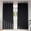 vidaXL Verdunkelungs-Vorh&auml;nge mit Ringen 2 pcs Schwarz 260 x 140 cm