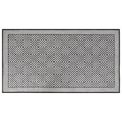 vidaXL Outdoor-Teppich Grau und Weiß 100x200 cm Beidseitig Nutzbar