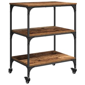 vidaXL K&uuml;chentrolley Altholz 60 x 41 x 76 cm Holzwerkstoff