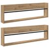 vidaXL Magazinregal mit Regal 2 stk. Artisan-Eiche 100 x 12 x 30 cm