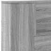 vidaXL Kopfteil-Schrank mit LED Graues Sonoma 140 x 16,5 x 103,5 cm