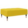 vidaXL Schlafsofa 2-Sitzer mit Fu&szlig;hocker Gelb Samt