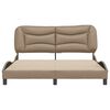 vidaXL Bettgestell ohne Matratze "Hvar" Cappuccino-Braun 160x200 cm Kunstleder