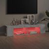 vidaXL TV-Schrank mit LED-Leuchten Grau Sonoma 135x39x30 cm