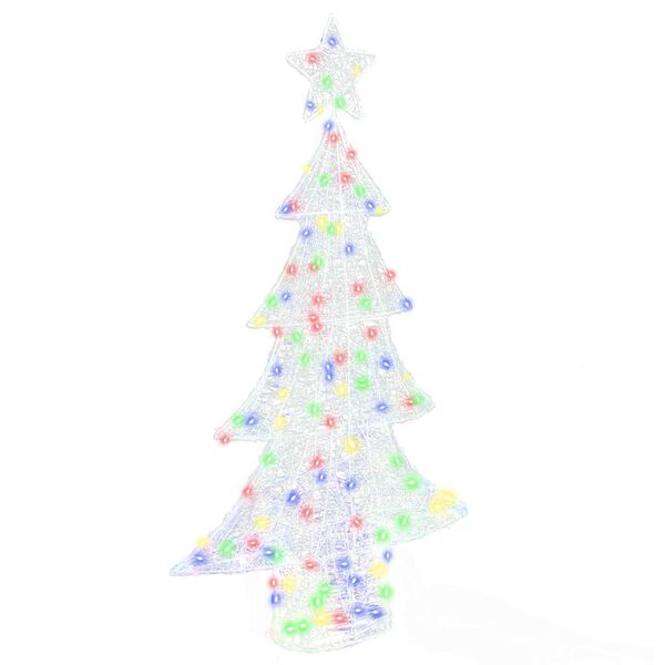 vidaXL Weihnachtsbaum mit 160 LEDs Mehrfarbig 150 cm Acryl