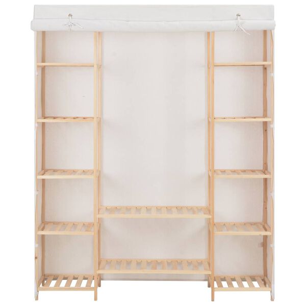 vidaXL Kleiderschrank Wei&szlig; 135 x 40 x 170 cm Stoff