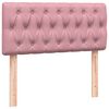 vidaXL Boxspringbett mit Matratze Rosa 100x210 cm Samt