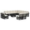 vidaXL Gartensofa-set 14 stk. 13-Sitzer Schwarz Poly-Rattan
