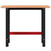 vidaXL Werkbank 100x(55-60)x81,5 cm Massivholz Buche
