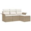 vidaXL Gartensofa-set 4 Stk. Beige Poly-Rattan