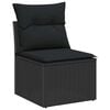 vidaXL Garten-Sofa-Set mit Kissen mit Speicher 13 pcs Schwarz