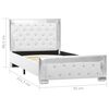 vidaXL Bettgestell Weiß Kunstleder 90 x 200 cm