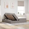 vidaXL Aufbewahrungsbett mit Matratze Taupe 180 x 200 cm Polyester