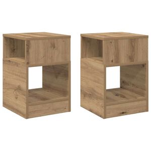 vidaXL Beistelltisch 2 Stk. Artisan-Eiche 30,5 x 30 x 45 cm