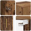 vidaXL Wandschrank Altholz 34,5 x 34 x 90 cm Holzwerkstoff