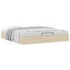 vidaXL Ottoman-Bett ohne Matratze Creme 180x200 cm Stoff