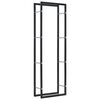 vidaXL Brennholzregal Schwarz 50 x 20 x 150 cm Stahl
