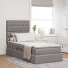 vidaXL Bett mit Stauraum und LED mit LED Taupe 100 x 200 cm Polyester