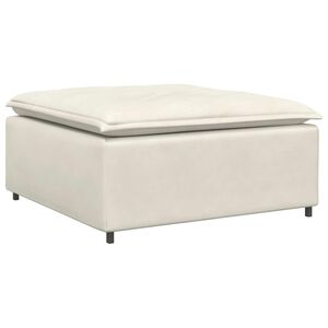 vidaXL Modulares Sofa Fu&szlig;hocker-Modul Creme 100x100x48 cm