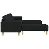 vidaXL Sofa Set Schwarz Stoff