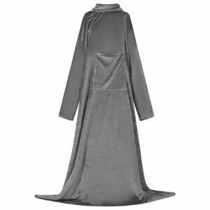 vidaXL Decken-Hoodie Dunkelgrau F Flanell