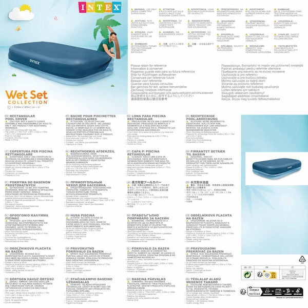 Intex Rechteckige Poolabdeckung 58412NP
