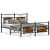 vidaXL Bettgestell ohne Matratze R&auml;uchereiche 137x190 cm Holzwerkstoff