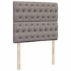 vidaXL Ottoman-Bett mit Matratze & LEDs Taupe 120x200 cm Stoff