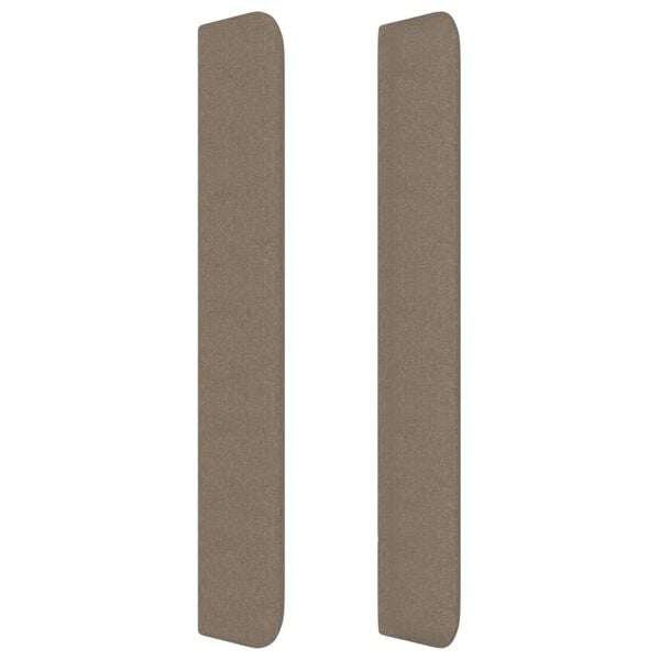 vidaXL Kopfteil mit Ohren Taupe 183x16x118/128 cm Stoff