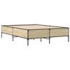 vidaXL Bettgestell Sonoma-Eiche 120x190 cm Holzwerkstoff und Metall