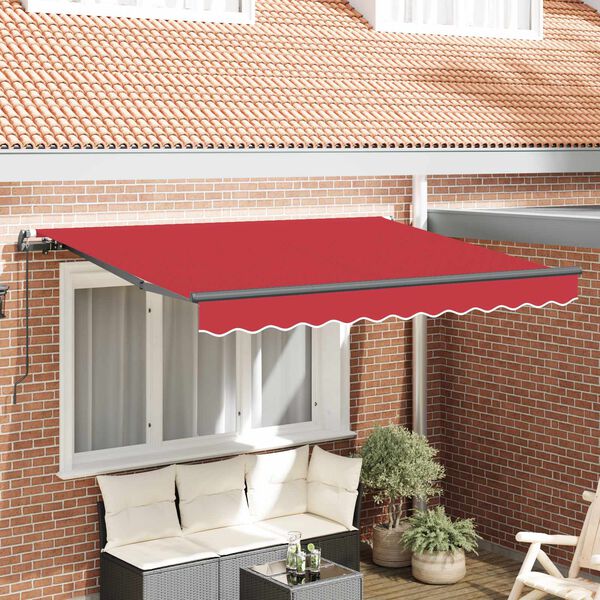 vidaXL Einziehbare Markise Rot 350 x 200 cm Stoff