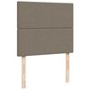 vidaXL Boxspringbett mit Matratze & LED Taupe 120x190 cm Stoff