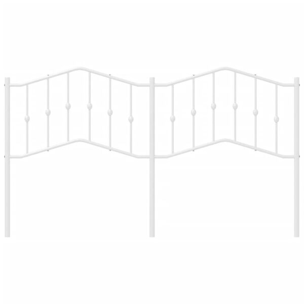 vidaXL Kopfteil Metall Wei&szlig; 160 cm