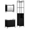 vidaXL Badezimmerschrank-Set 3 stk. Schwarz Eichen-Optik
