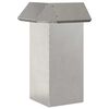 vidaXL Schneckenzaun 4 pcs Silber 13,5 x 13,5 x 25 cm Edelstahl